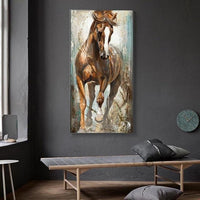 Modern Horse Animals Canvas Painting For Living Room No Frame No Frame 50X100Cm / Lya1075-02