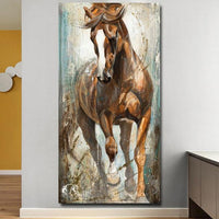 Modern Horse Animals Canvas Painting For Living Room No Frame No Frame 50X100Cm / Lya1075-01