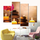 4 Panel zen buddha Picture Canvas Wall Art Wall Decoration WITH FRAME HQ Canvas Print