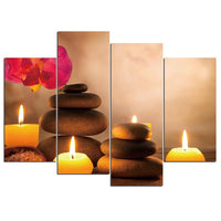 4 Panel zen buddha Picture Canvas Wall Art Wall Decoration WITH FRAME HQ Canvas Print