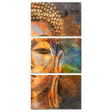 3 Panel Buddha colorful HQ Canvas Print Painting WITH FRAME