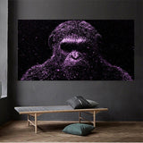 Gorilla Animal HQ Canvas Print King Is Good Boy Wall Art Picture