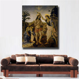 High Quality Canvas Print The Baptism Of Christ Giclee Poster By Leonardo Da Vinci Print Painting