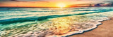 Natural Gold Beach Sunset Landscape Posters And Prints Canvas Painting Mediterran (Canvas Print)