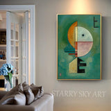 Hand-Painted Unframed Upward Empor Oil Painting On Canvas Abstract Modern Famous