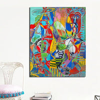 Pablo Picasso Contemporary colors 2 Art HQ Canvas Print Painting FRAME AVAILABLE