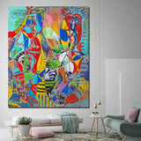 Pablo Picasso Contemporary colors 2 Art HQ Canvas Print Painting FRAME AVAILABLE