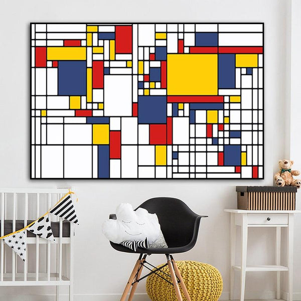 Piet Cornelius Mondrian Abstract Canvas Wall Art Modern Picture HQ Canvas Print