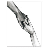 Hands Living Room Bedroom Canvas Wall Art HQ Canvas Print