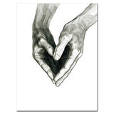 Hands Living Room Bedroom Canvas Wall Art HQ Canvas Print