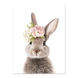 Kids Room Rabbit Bunny Tail Nursery two images set HQ Canvas Print