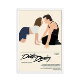 Retro Dirty Dancing Movie Painting Vintage HQ Canvas Print