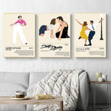 Retro Dirty Dancing Movie Painting Vintage HQ Canvas Print