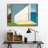 Hopper Rooms by The Sea Landscape Artwork Reproduction HQ Canvas Print
