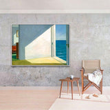Hopper Rooms by The Sea Landscape Artwork Reproduction HQ Canvas Print