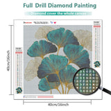 DIY 5D DIY Diamond Painting Ginkgo Leaves Kit Diamond Flower Picture Of Rhinestone Handmade