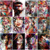 DIY Full Square Diamond Painting Abstract Woman 5D Diamond Portrait Home Decor Diamond Art