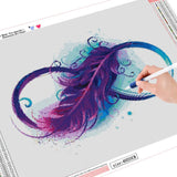 DIY Full Drill Diamond Colorful Feather 5D DIY Diamond Painting Landscape Mosaic Kit Handmade Product