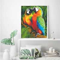 DIY 5D DIY Diamond Painting Parrot Full Square Round Animal Bird Diamond Mosaic Handmade