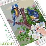 DIY Diamond Painting Birds Diamond Animals 5D DIY Mosaic Full Drill Decoration Home