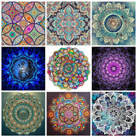 DIY 5d Diy Diamond Painting Mandala Diamond Flower Pictures Of Rhinestones Mosaic Decortion