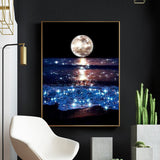 DIY 5D DIY Diamond Painting Full Round Square Landscape Moon rhinestones Diamond Seaside Mosaic Decortion