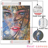 DIY 5D Diamond Painting Woman Kits Sets Diamond Mosaic Girl Portrait Handmade