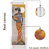 DIY 5D DIY Diamond Painting Kit Portrait Diamond African Woman Rhinestones Mosaic Decor For Home