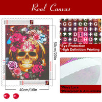 DIY Diamond Painting Full Square Skull Diamond Rose Diamond Mosaic Skeleton Home Decor