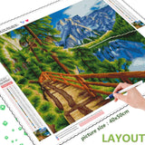 DIY DIY Diamond Mountain Landscape Diamond Painting 5D Natural Scenery Room Decoration