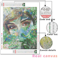 DIY 5D Diamond Painting Woman Kits Sets Diamond Mosaic Girl Portrait Handmade