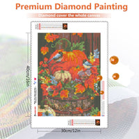 DIY Full Square Diamond Painting Kit Bird Diamond Mosaic Halloween Rhinestone Picture