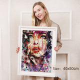 DIY Full Square Diamond Painting Abstract Woman 5D Diamond Portrait Home Decor Diamond Art