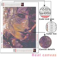 DIY 5D Diamond Painting Woman Kits Sets Diamond Mosaic Girl Portrait Handmade