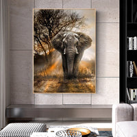 DIY 5d Diamond Painting Full Drill Animal Diamond Elephant Decorations For Home