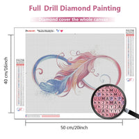 DIY Full Drill Diamond Colorful Feather 5D DIY Diamond Painting Landscape Mosaic Kit Handmade Product