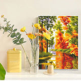 DIY 5D Diamond Painting Full Round Diamond Mosaic Landscape Diamond Autumn Scenery