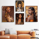 DIY 5D Diamond Painting African Woman Rhinestones Diamond Portrait Mosaic Decortion