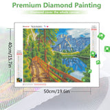 DIY DIY Diamond Mountain Landscape Diamond Painting 5D Natural Scenery Room Decoration