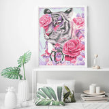 DIY Diamond Painting Kit Animal Tiger 5D DIY Diamond Rose Rhinestones Mosaic Home Decor