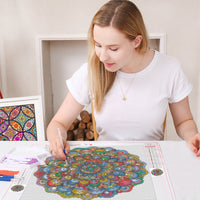 DIY 5d Diy Diamond Painting Mandala Diamond Flower Pictures Of Rhinestones Mosaic Decortion