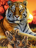 DIY Diamond 5D DIY Diamond Painting Tiger Full Square/Round Drill Mosaic Painting Decoration