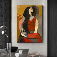 Hq Canvas Print Seated Woman Pablo Picasso Famous Painting Reproduction Products On Etsy