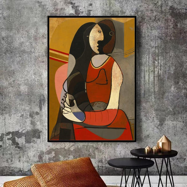 Hq Canvas Print Seated Woman Pablo Picasso Famous Painting Reproduction Products On Etsy