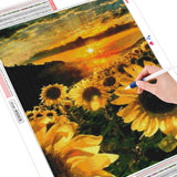 DIY Diamond Painting Sunflower Full Sqaure Rhinestone Kit Diamond Flower Home Decoration