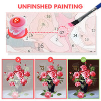 DIY Diy Oil Painting By Numbers Flowers HandPainted Drawing Canvas Kits DIY Home Decor Gift Pictures