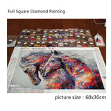 DIY Diamond Painting Horse Kits Handmade DIY Diamond Animal Mosaic Rhinestone Picture