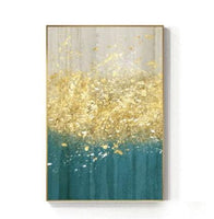 Hq Canvas Print Wall Art The Golden Splash With Frame 40X60Cm Only Canvas / 023-01