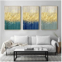 Hq Canvas Print Wall Art The Golden Splash With Frame 40X60Cm Only Canvas / 023