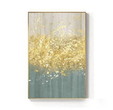 Hq Canvas Print Wall Art The Golden Splash With Frame 40X60Cm Only Canvas / 023-02